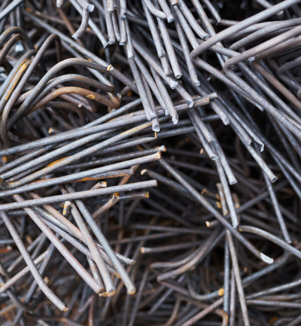 Background image of metal scraps at construction site, copy space